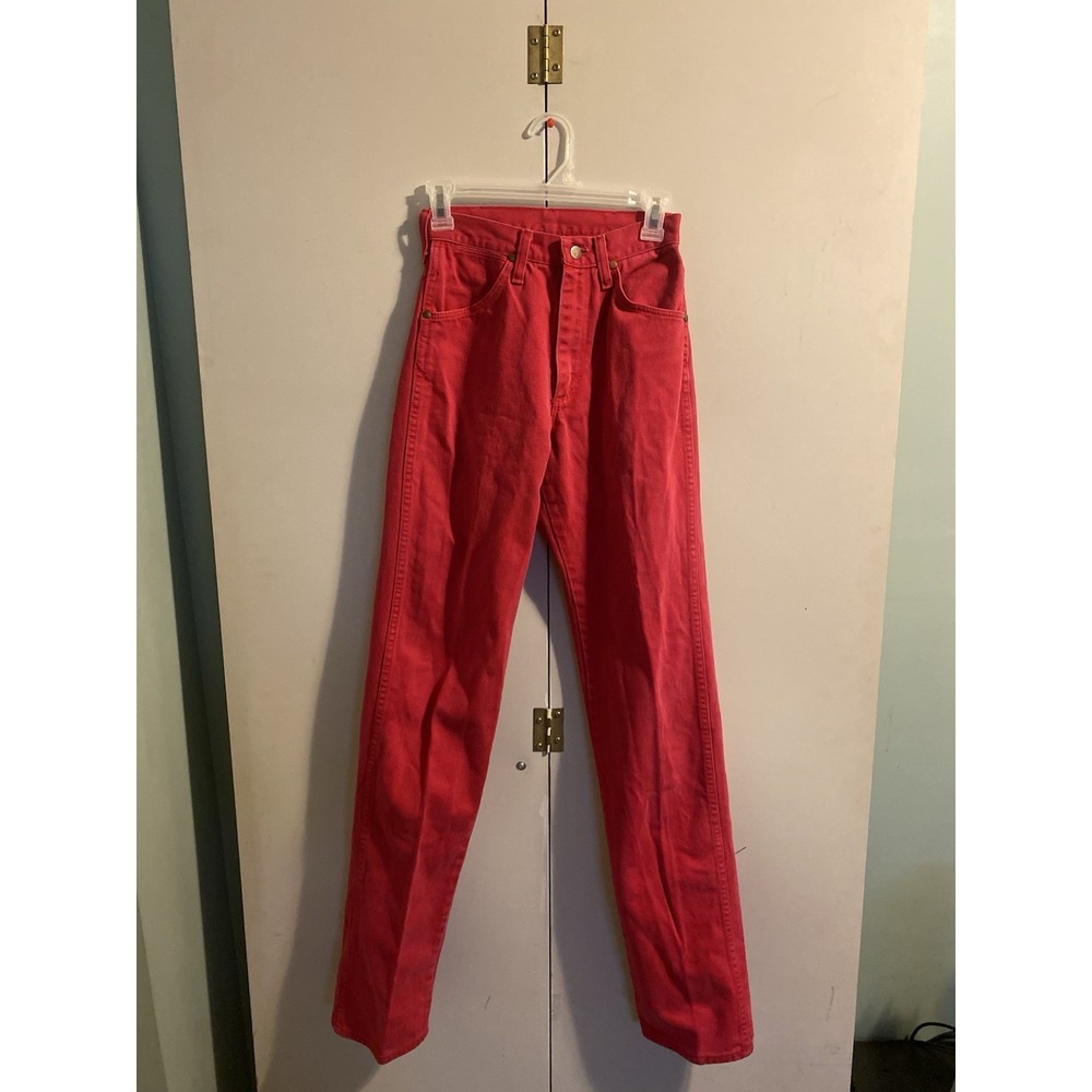 Vintage 80s Wrangler Red Cowboy Cut Jeans High Waisted Waist Tite Canada Size 13